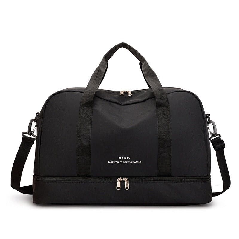 New Portable Waterproof Travel Bag Short Distance Business Trip Oblique Straddle Bag Dry Wet Separation Yoga Fitness Bag Women's Shoulder Bag