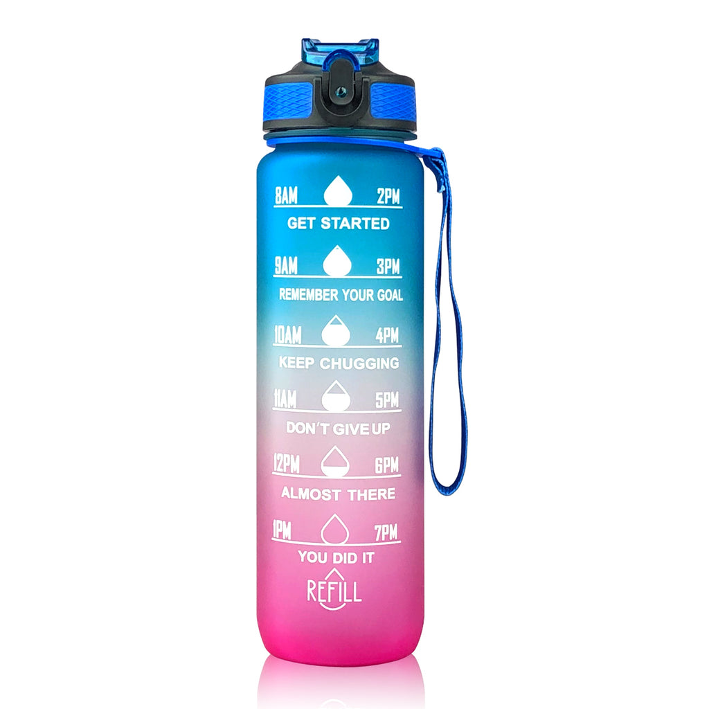 Sports Straw Water Cup Tritan Gradient Bounce Cover Water Bottle Space Cup Outdoor Water Bottle Travel Cup