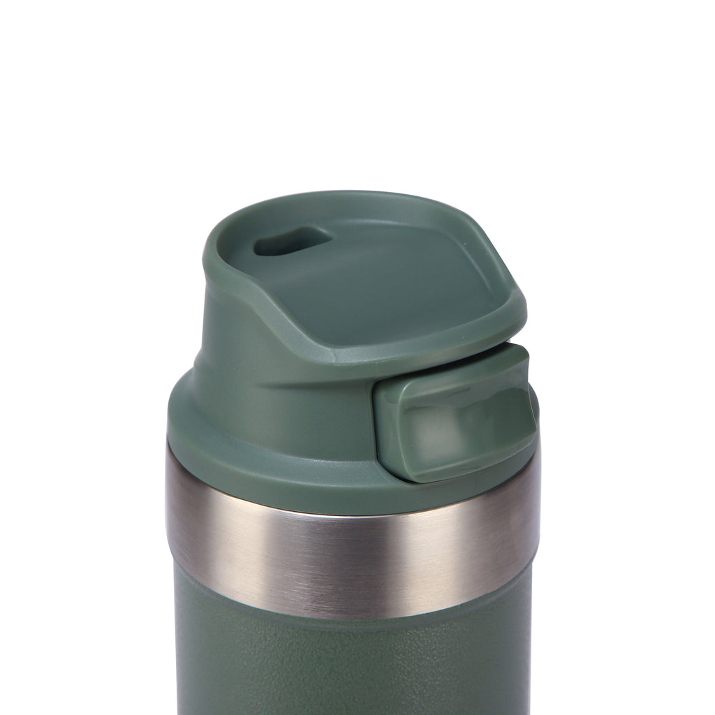 Stainless Steel Vacuum Cup Simple Portable Solid Color Flip Lid Cup Outdoor Hiking Cycling Sports Cup