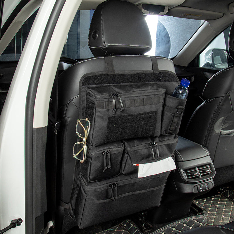 Tactical Car Seat Organizer - Universal Rear Seat Hanging Storage Bag, Multi-Purpose Travel Gear Organizer for SUV/Jeep/Van