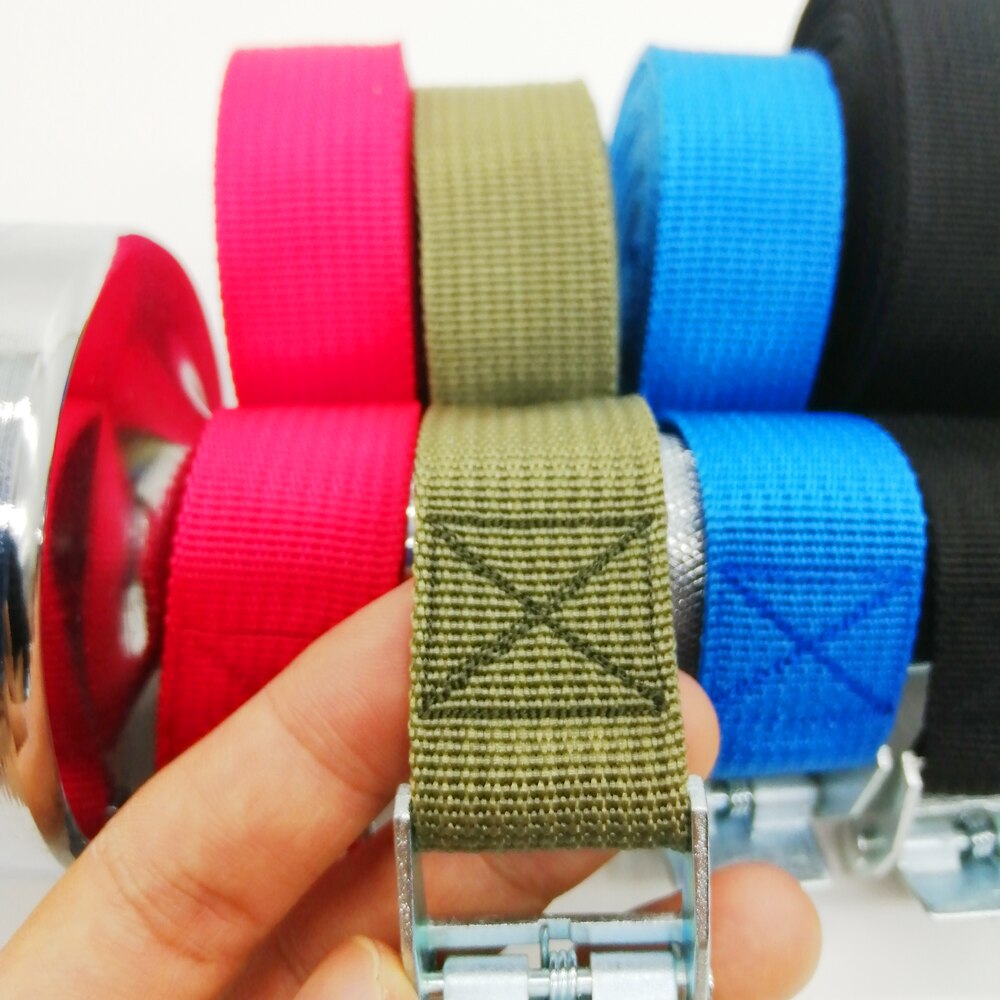 2M Buckle Tie-Down Belt cargo straps for Car motorcycle bike With Metal Buckle Tow Rope Strong Ratchet Belt for Luggage Bag