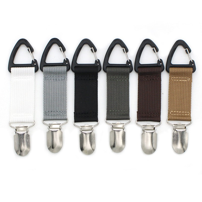 New Fabric Bulletless Hat Clip for Outdoor Travel In Europe and America, Straw Hat Clip for Portable Hat Companion Bag Clip