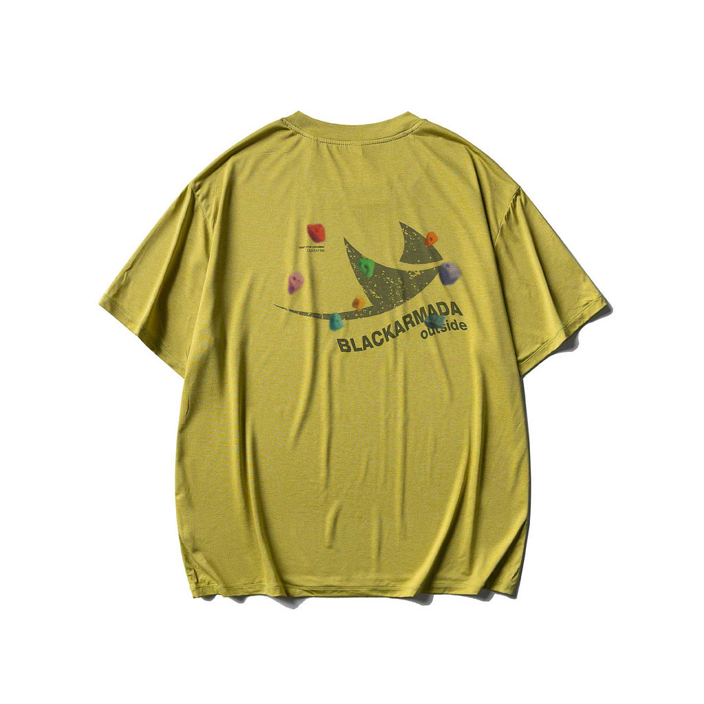 Outdoor Sports Quick-Dry Short Sleeve Printed Couple Camping Style Half Sleeve T-Shirt