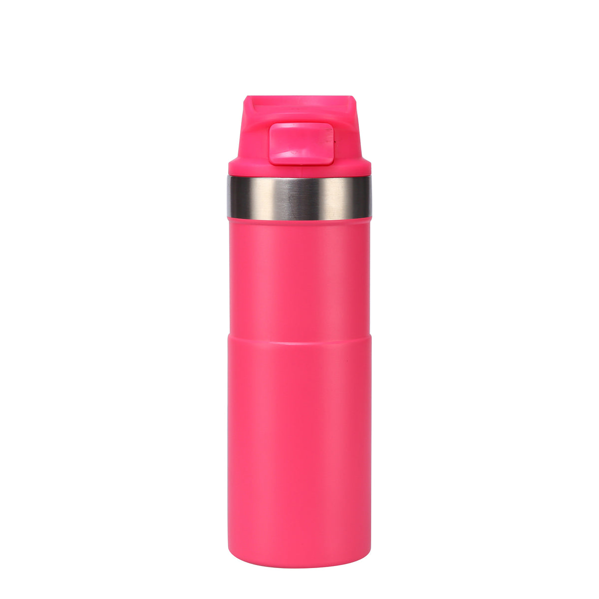 Stainless Steel Vacuum Cup Simple Portable Solid Color Flip Lid Cup Outdoor Hiking Cycling Sports Cup