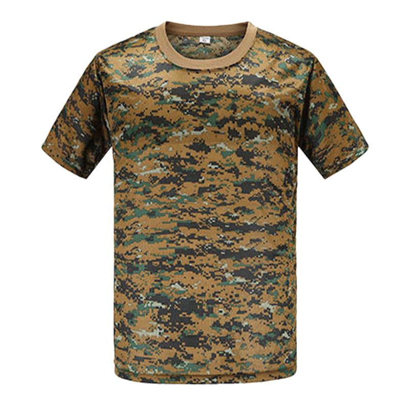 Outdoor camouflage clothing short sleeved men's summer quick drying sports T-shirt outdoor physical training clothing tactical T-shirt