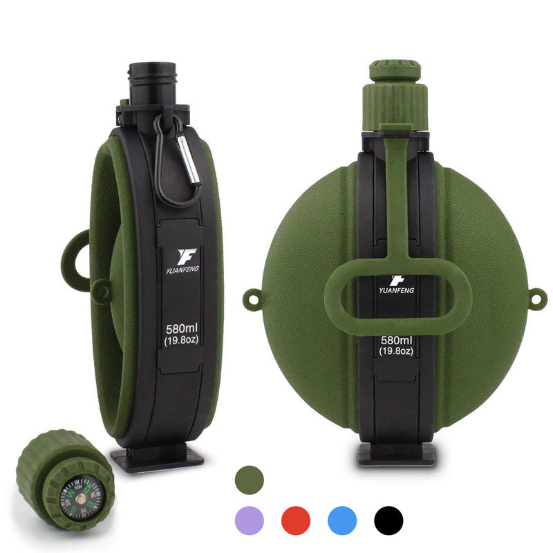 Składana butelka silikonowa 580 ml – turystyka, fitness, outdoor