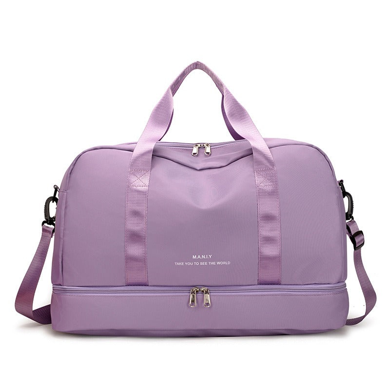 New Portable Waterproof Travel Bag Short Distance Business Trip Oblique Straddle Bag Dry Wet Separation Yoga Fitness Bag Women's Shoulder Bag