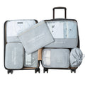 7PCS travel storage bag set, lipstick, makeup, washing, digital folding and organizing bag, bundle mouth luggage bag
