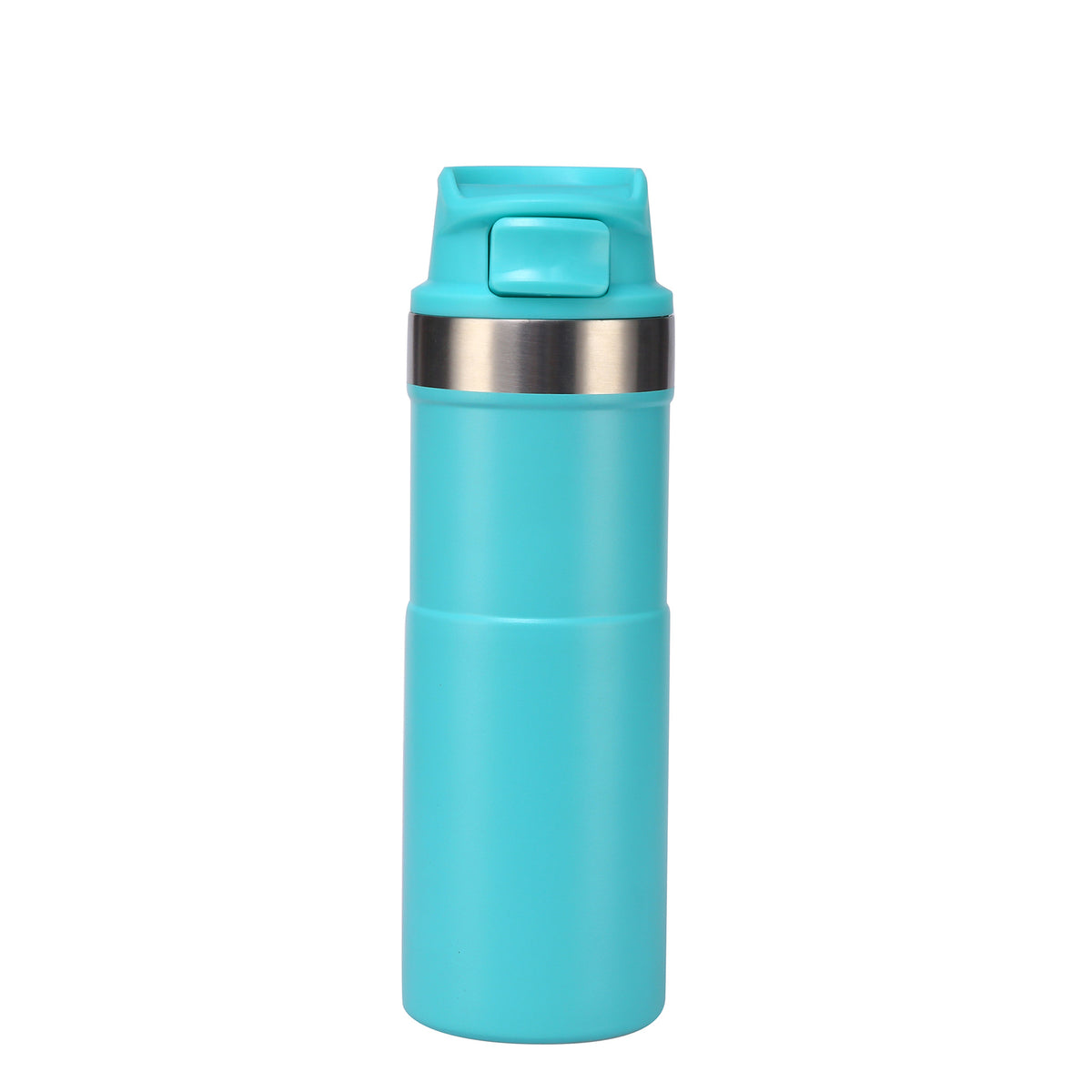 Stainless Steel Vacuum Cup Simple Portable Solid Color Flip Lid Cup Outdoor Hiking Cycling Sports Cup