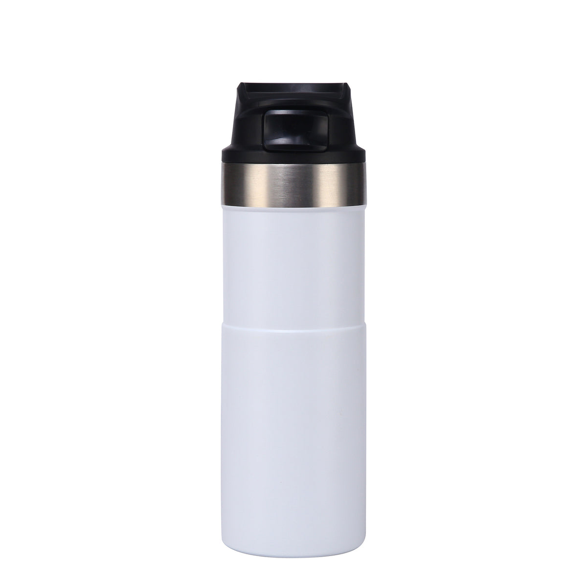 Stainless Steel Vacuum Cup Simple Portable Solid Color Flip Lid Cup Outdoor Hiking Cycling Sports Cup