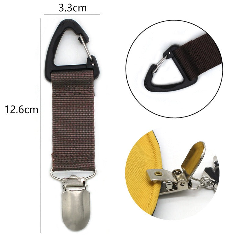 New Fabric Bulletless Hat Clip for Outdoor Travel In Europe and America, Straw Hat Clip for Portable Hat Companion Bag Clip
