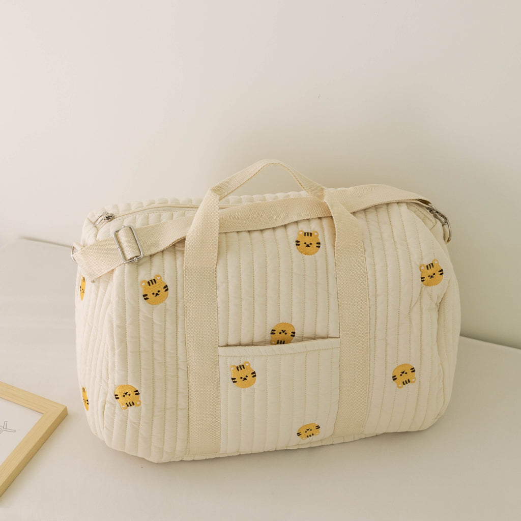 Embroidered Travel Bag Large Capacity Luggage Bag Lightweight Carry-on Handheld Shoulder Bag Boston Bag