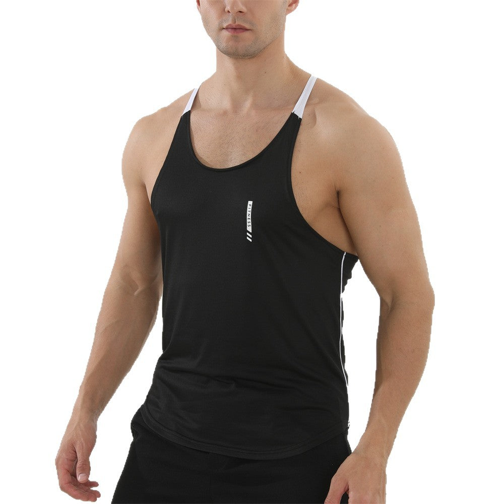 Men's Sleeveless Quick-Dry Vest for Sports Muscle Show, Casual Outdoor Wear