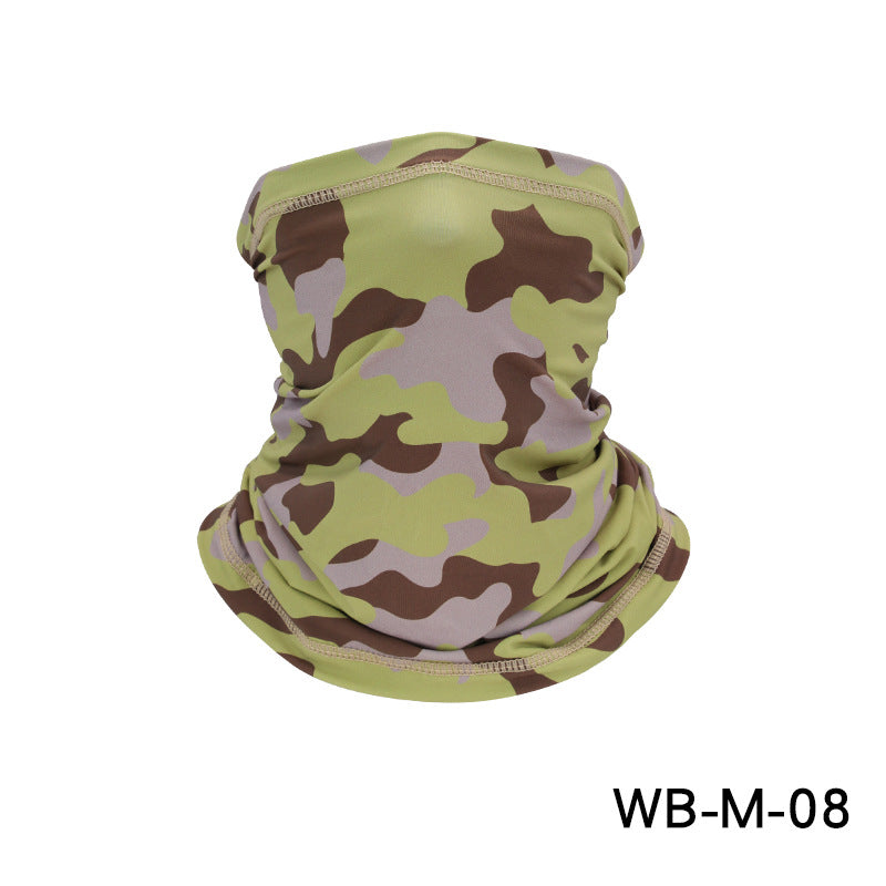 Multifunctional Ice Silk Printing Outdoor Cycling Fishing Head Cover Scarf Sports Seamed Magic Head Scarf