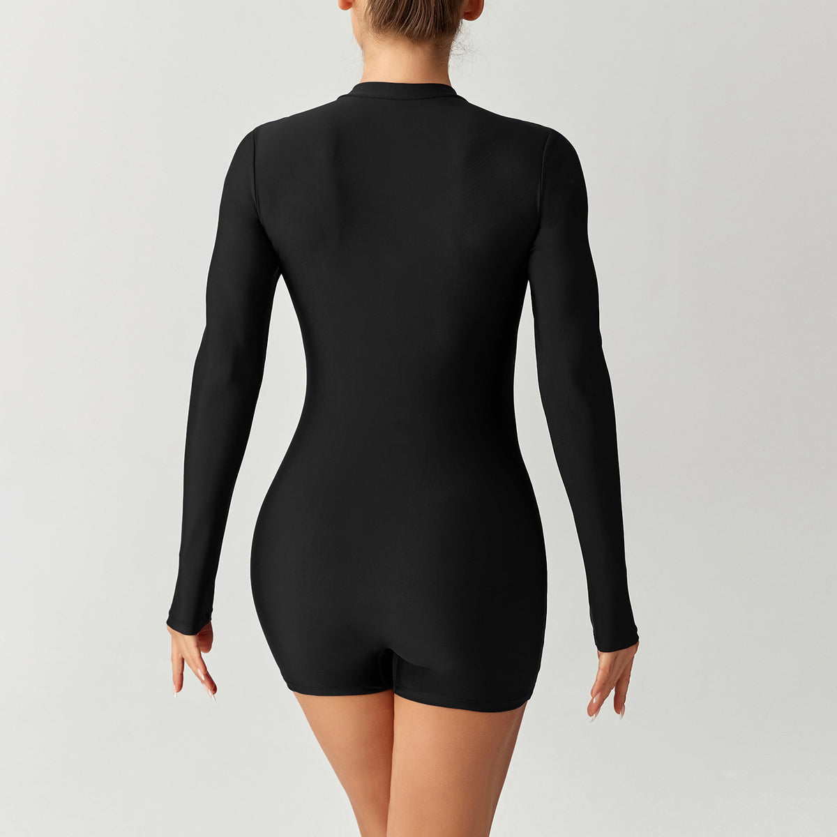 Swimsuit one-piece long sleeved zipper flat angle pants diving women's swimsuit