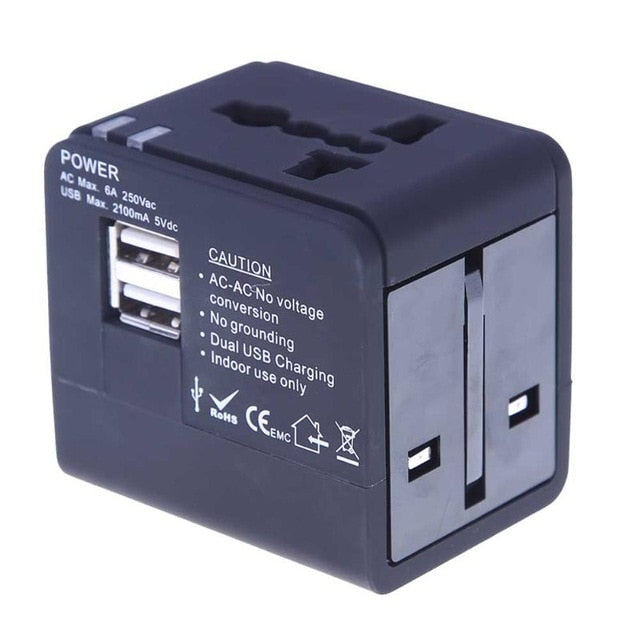 Universal Travel Adapter Power Adapter Electric Plugs Sockets Adapter Converter USB Travel Socket Plug Power Charger Converter