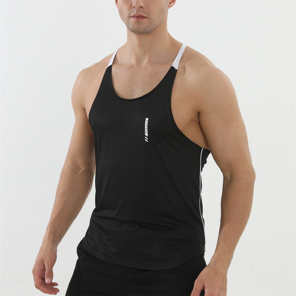 Men's Sleeveless Quick-Dry Vest for Sports Muscle Show, Casual Outdoor Wear