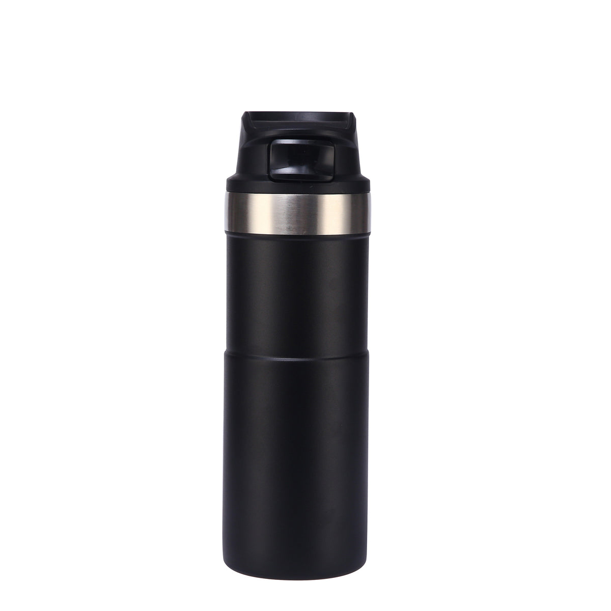 Stainless Steel Vacuum Cup Simple Portable Solid Color Flip Lid Cup Outdoor Hiking Cycling Sports Cup