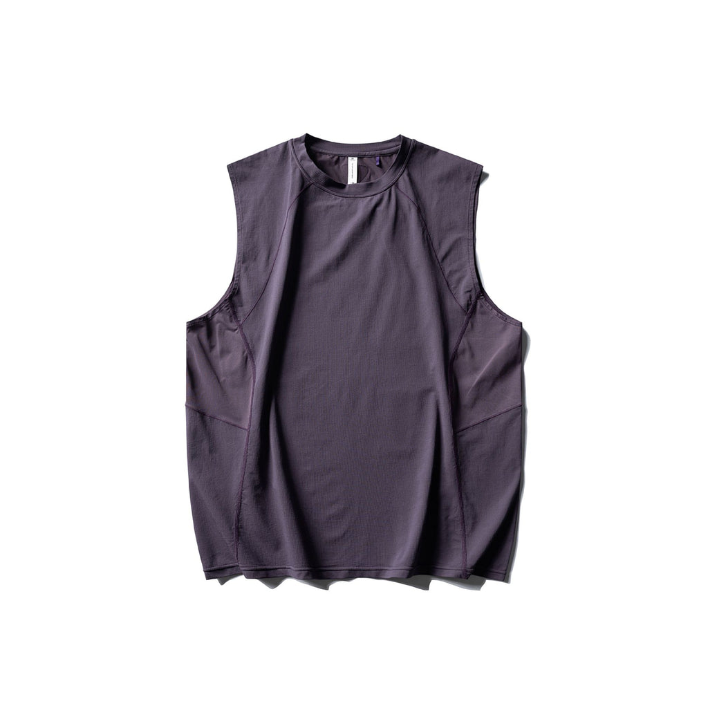 Color-block Quick-dry Sleeveless Vest for Men, Loose Fit Outdoor Sports Top