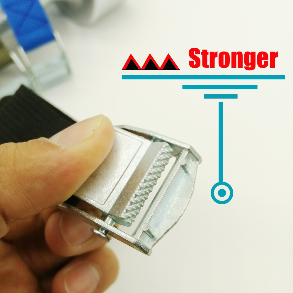 2M Buckle Tie-Down Belt cargo straps for Car motorcycle bike With Metal Buckle Tow Rope Strong Ratchet Belt for Luggage Bag
