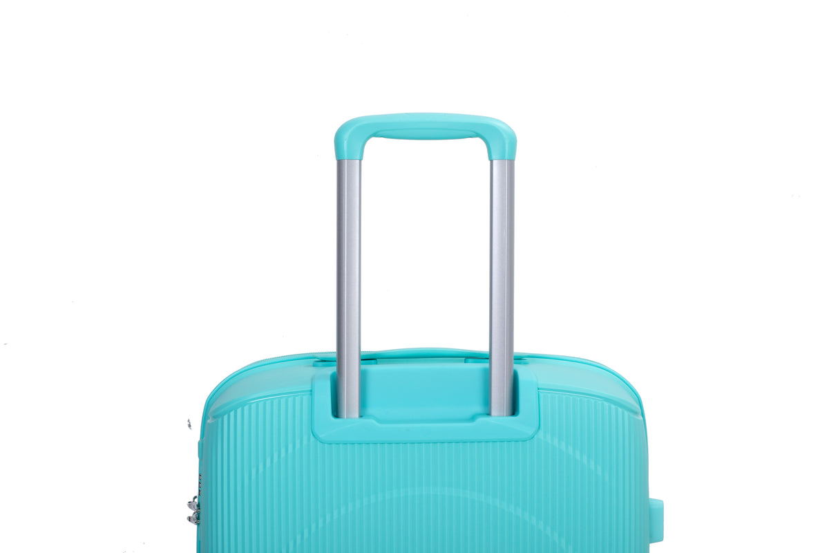 Expandable Hardshell Suitcase Double Spinner Wheels PP Luggage Sets Lightweight Durable 3-Piece Set (20/24/28) , Lake Blue